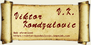 Viktor Kondžulović vizit kartica